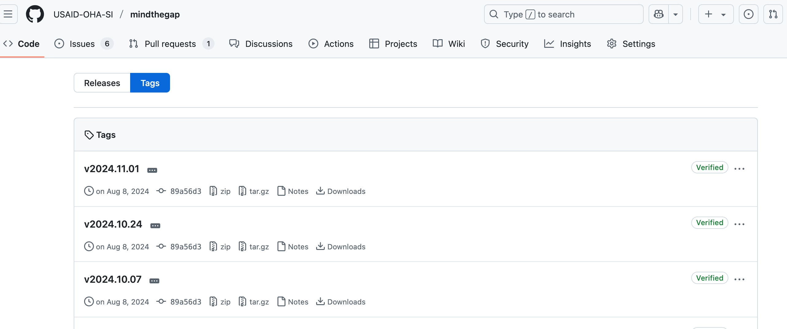 Various Releases of the data hosted on GitHub